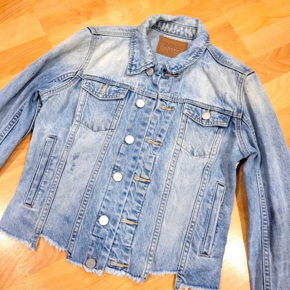 Blank NYC Raw Hem Denim Jacket Size XS - Picture 5 of 10